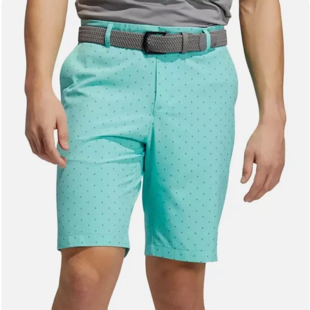 Adidas Men's Pinecone Print Acid Mint Green Golf Shorts Size 30
